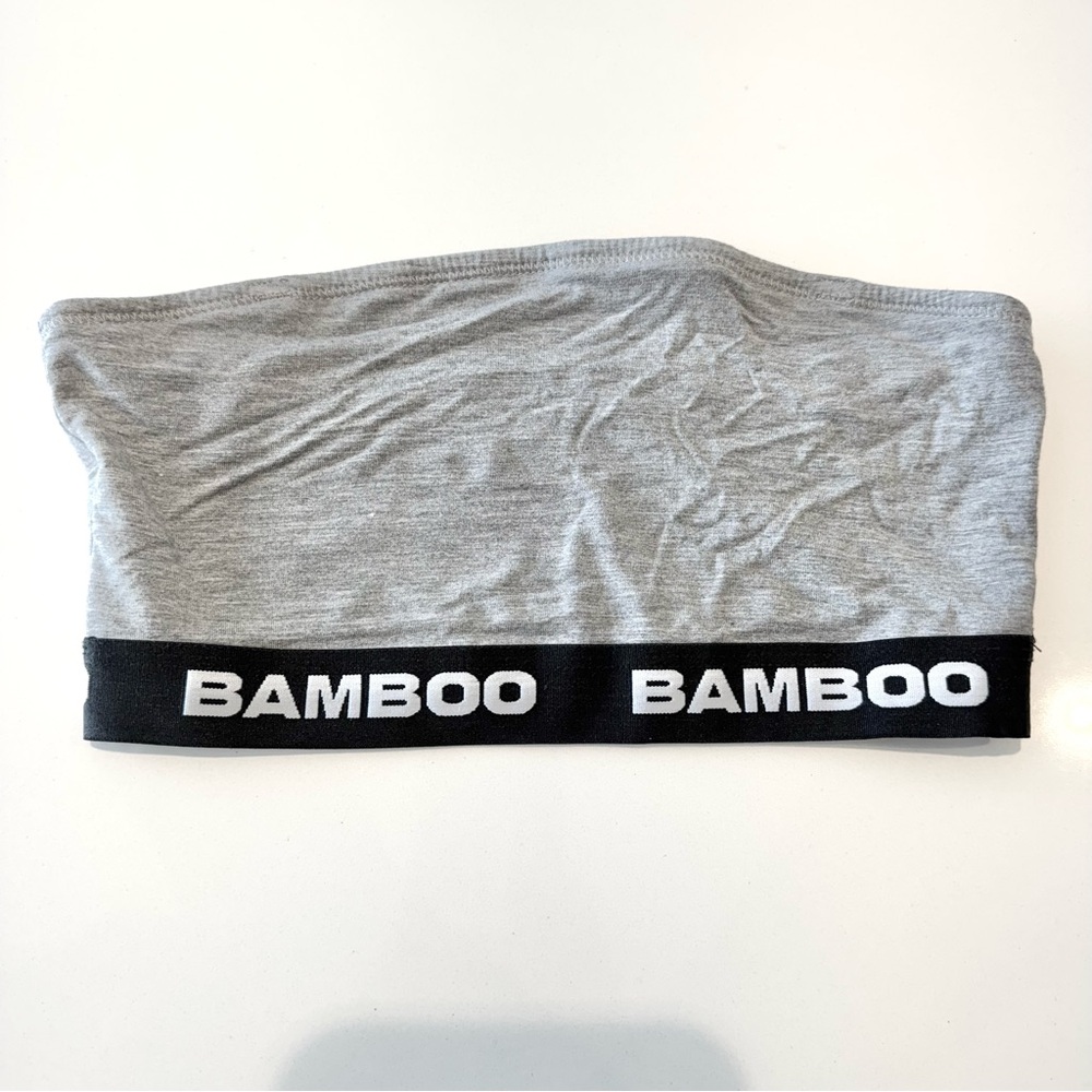 🛍️4 for 20$ / BAMBOO Gray and Black Tube Top / S